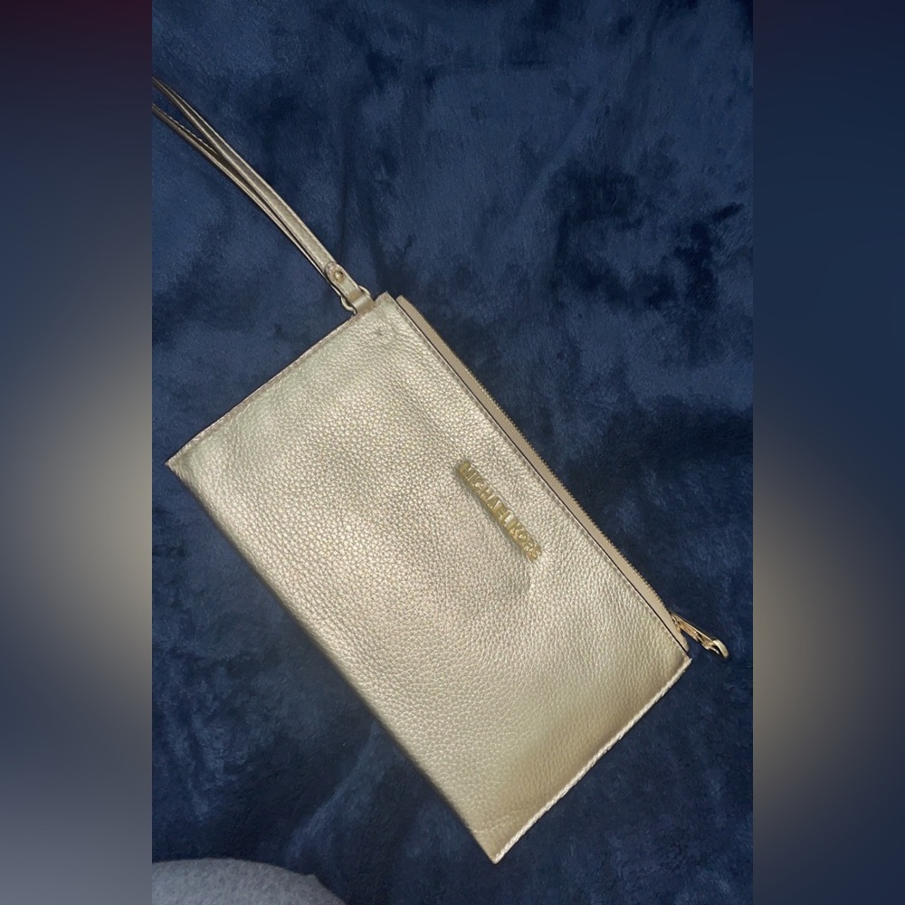 Michael Kors Gold Wristlet pouch